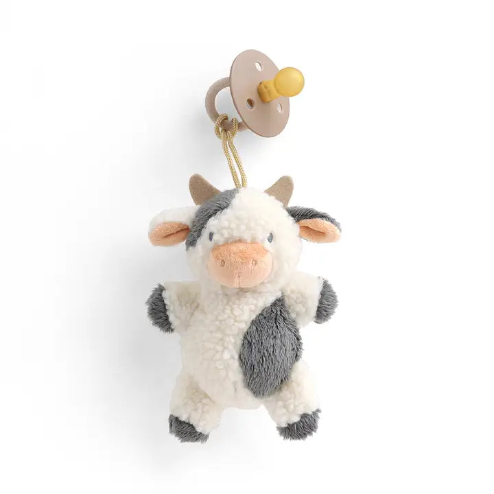Bitzy Pal Natural Rubber Pacifier & Plush Cow