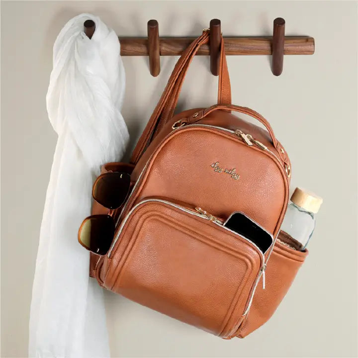 Itzy Ritzy Cognac Mini PLUS Backpack Diaper Bag