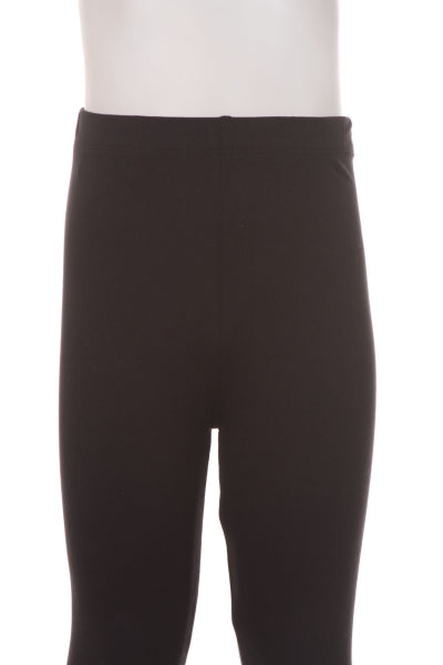 Girls Solid Leggings Black