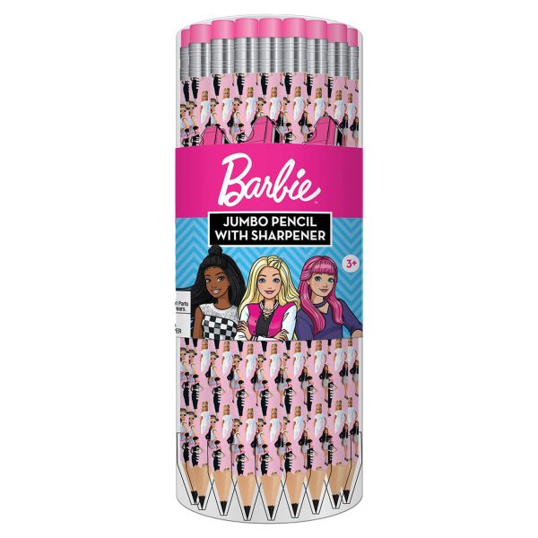 Jumbo Pencil with Sharpener - Barbie
