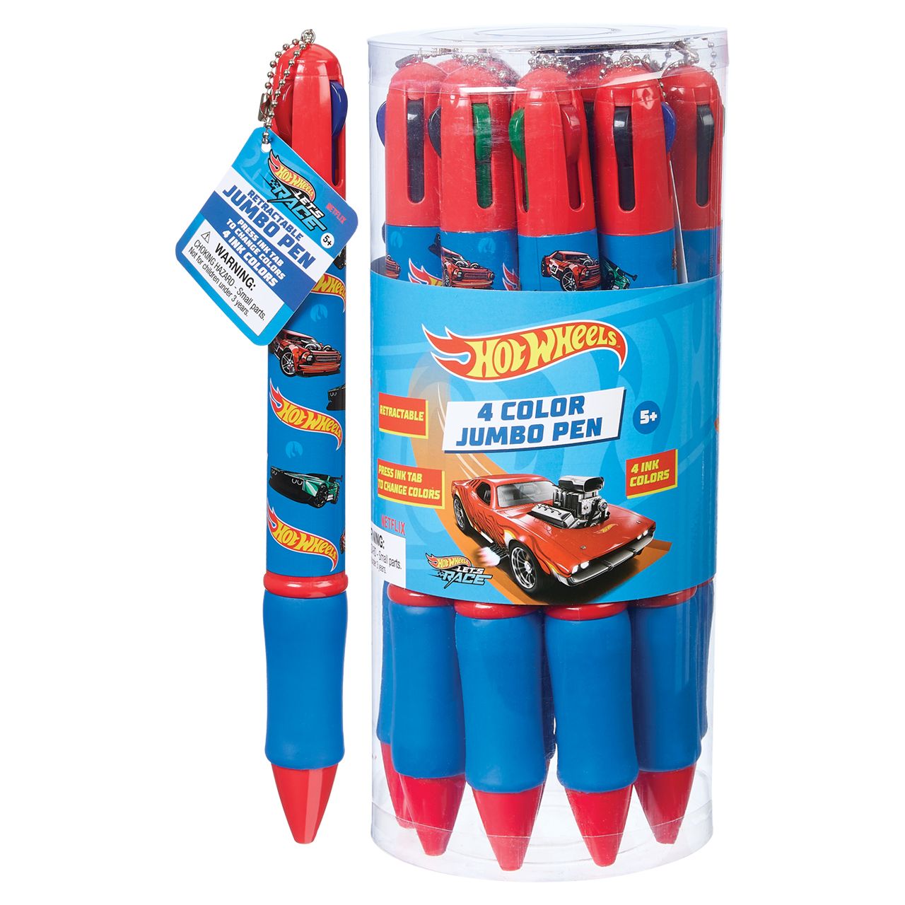 Jumbo 4-Color Pen - Hot Wheels