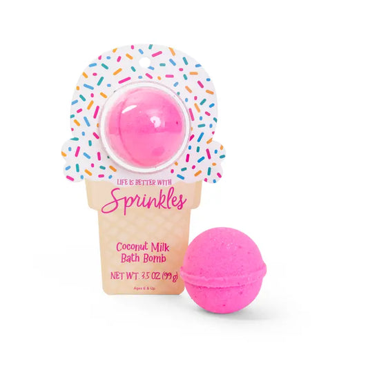 Life Is Better with Sprinkles Ice Cream Clamshell Bath Bomb