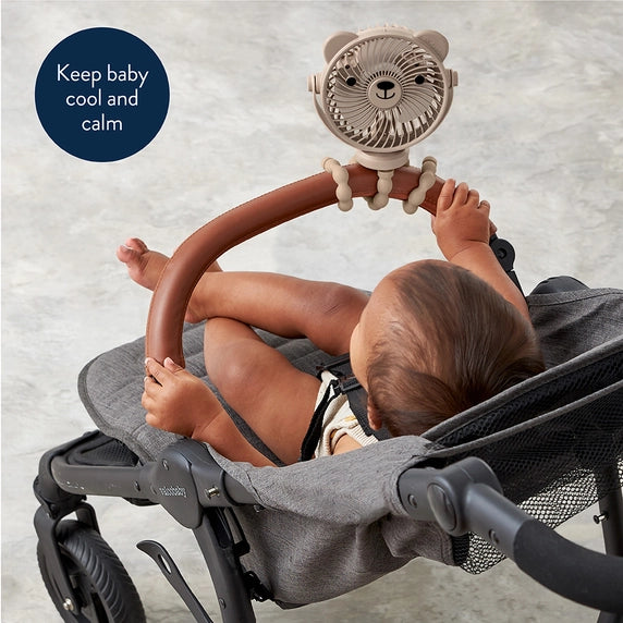 Itzy Breeze 3-Speed Stroller Fan Bear