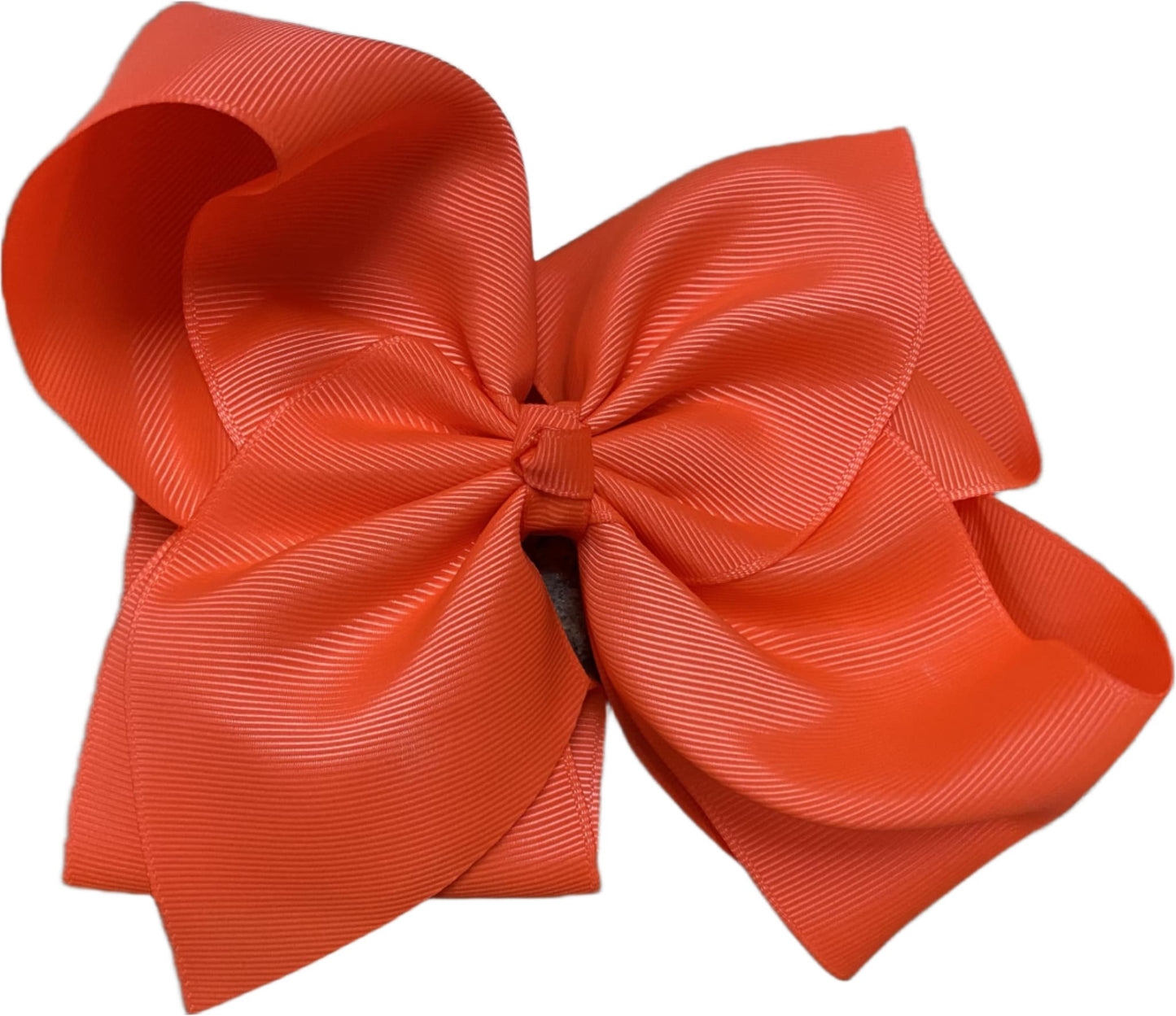 6” Neon Orange Bow
