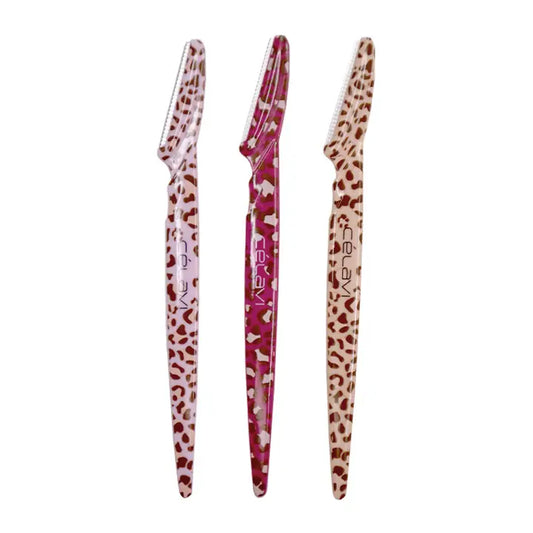 Celavi Animal Print 6 Piece Eyebrow Razor Set