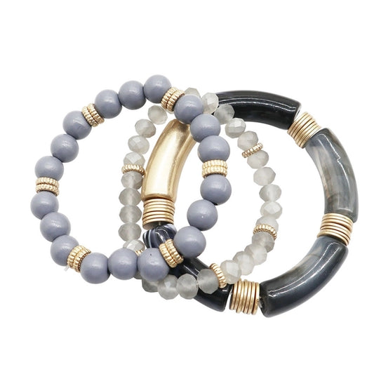 Viv & Lou Black Madison Bracelet Stack