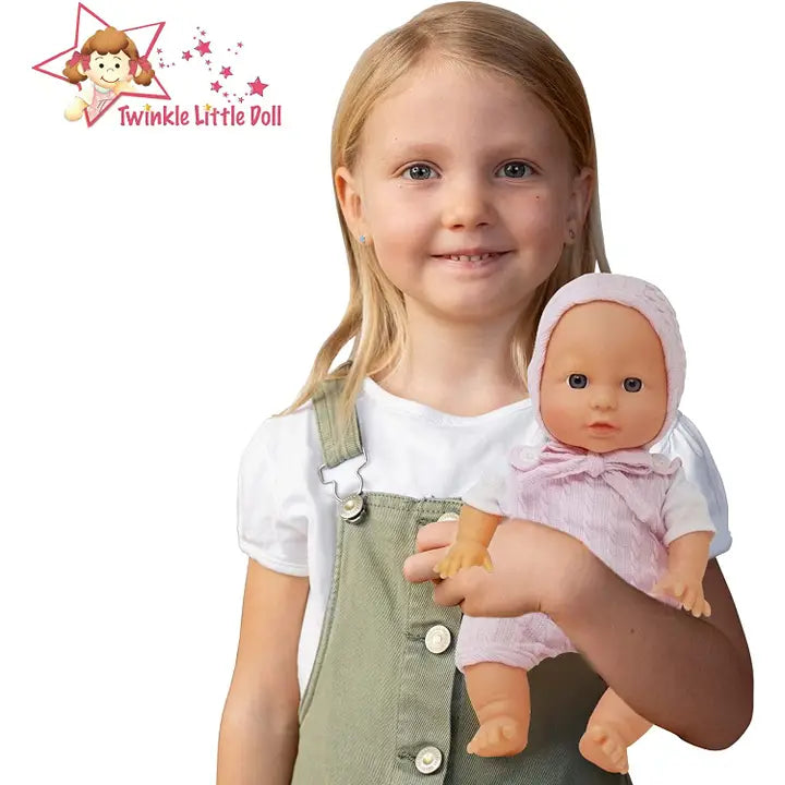 12" Realistic Baby Doll with Soft Body, Pink