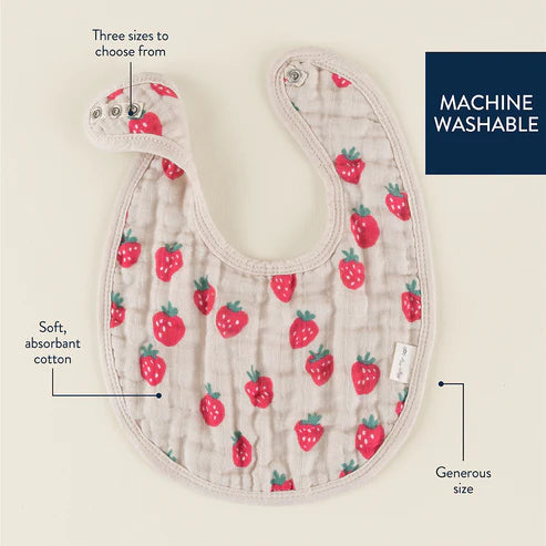 Itzy Ritzy Muslin Bibs 3 Pack - Strawberry