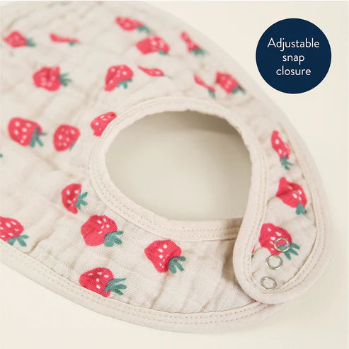 Itzy Ritzy Muslin Bibs 3 Pack - Strawberry