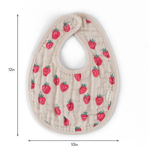 Itzy Ritzy Muslin Bibs 3 Pack - Strawberry