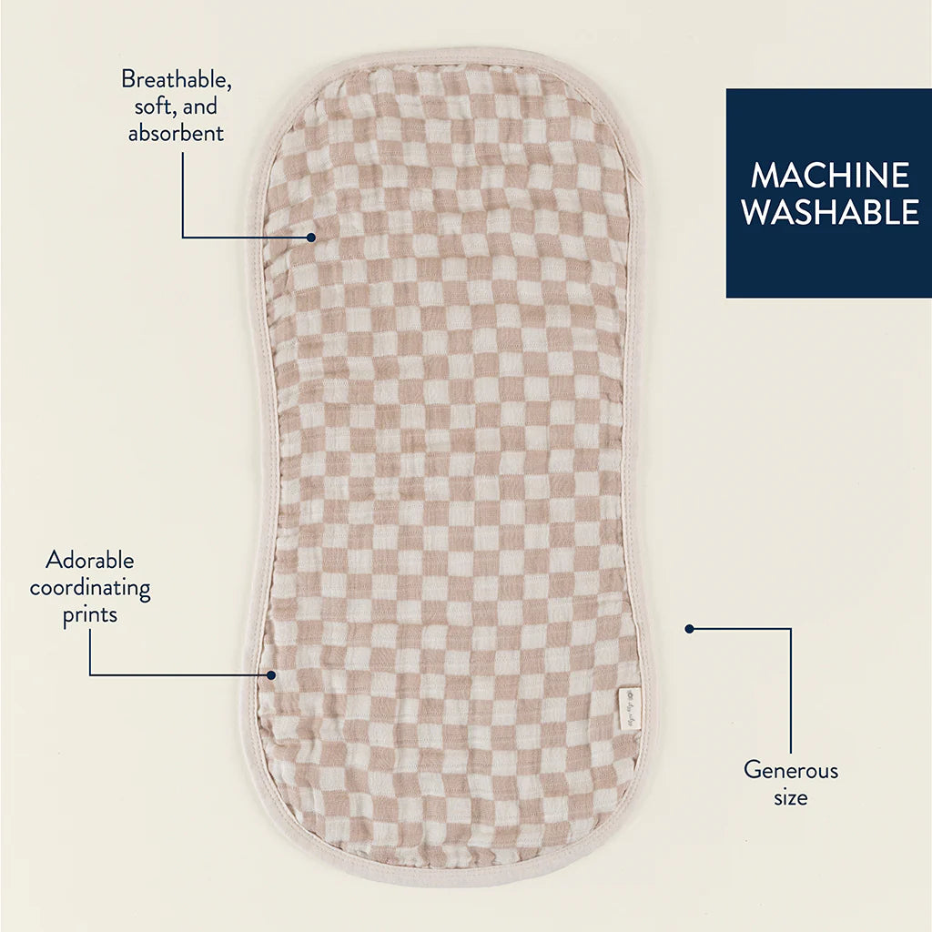Itzy Ritzy Burp Cloths 2 Pack - Toast Checkerboard