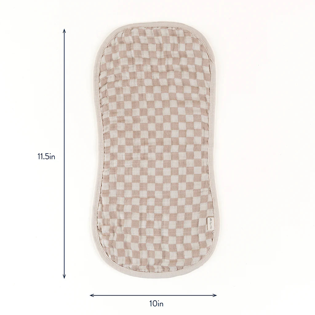 Itzy Ritzy Burp Cloths 2 Pack - Toast Checkerboard