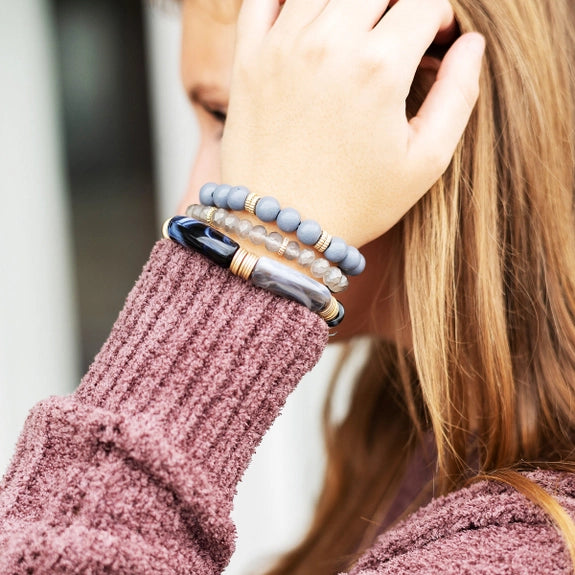 Viv & Lou Black Madison Bracelet Stack