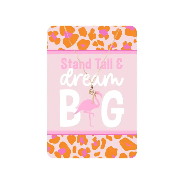 Viv & Lou Stand Tall & Dream Keepsake Card Necklace