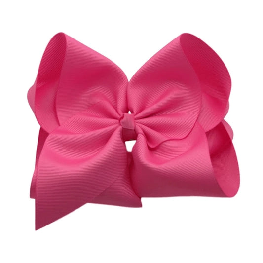 6" Hot Pink Bow