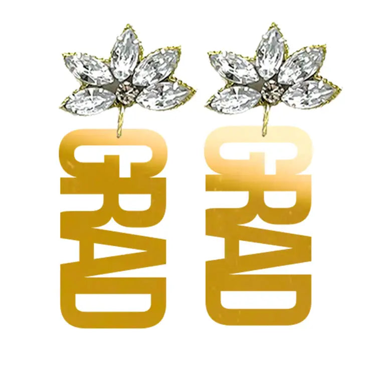 Viv & Lou Mirrored Gold Acrylic Grad Earrings