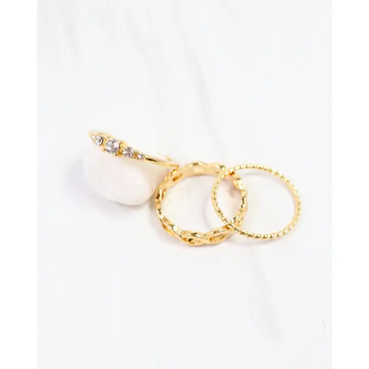 Caroline Hill Arwen Ring Set Gold