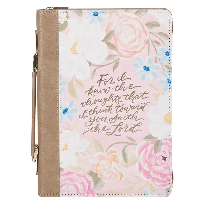 Bible Cover Fashion Pink For I Know the Thoughts Jer. 29:11