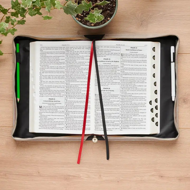 Bible Cover Fashion Taupe My Grace Is Sufficient 2 Cor 12:9