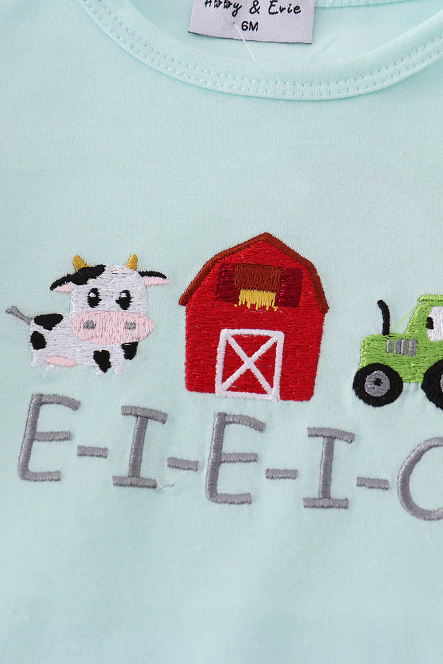 Blue Farm Embroidery Bubble