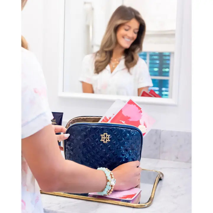Caroline Hill Capri Large Pouch Navy