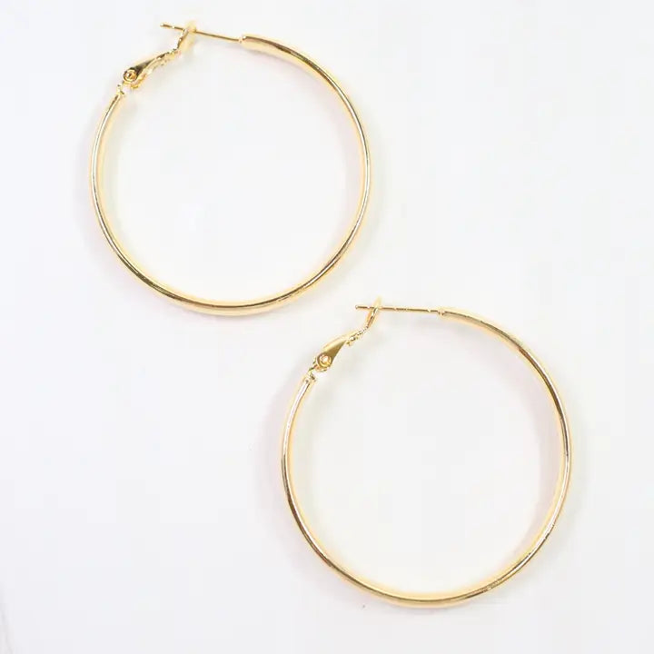 Caroline Hill Cecilia Hoop Earring Gold