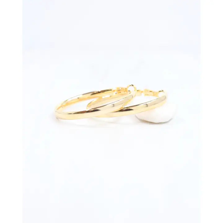 Caroline Hill Cecilia Hoop Earring Gold