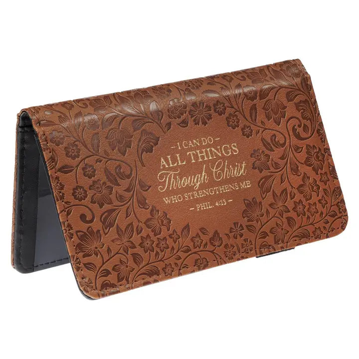 Checkbook Wallet Brown All Things Phil. 4:13
