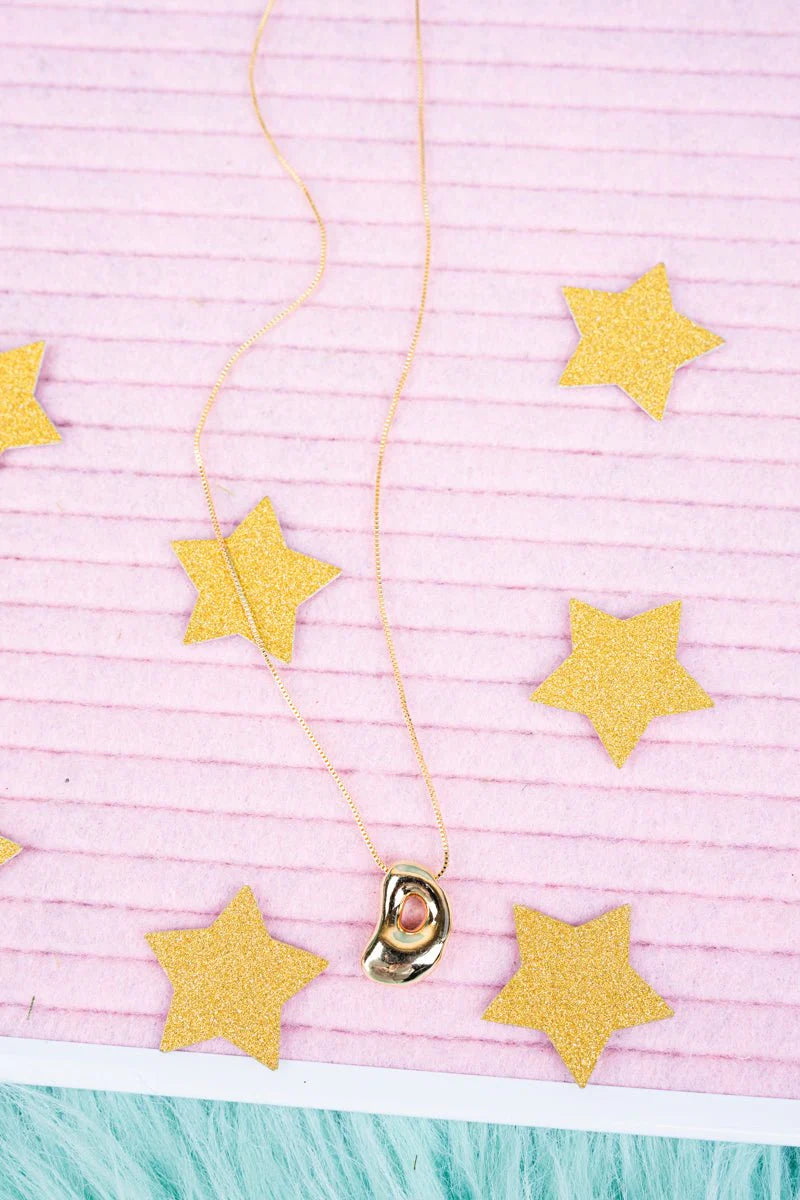 Crystal Avenue Goldtone Bubble Initial 'D' Necklace