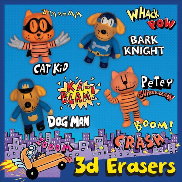 Dog Man 3D Erasers