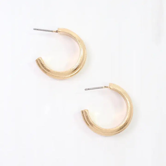 Caroline Hill Gilcrest Hoop Earring Worn Gold