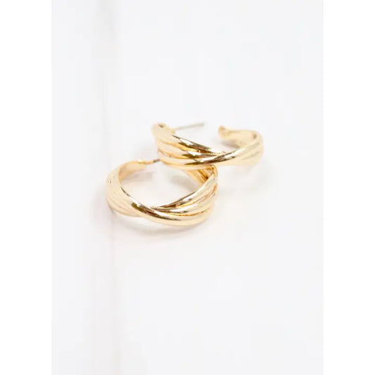 Caroline Hill Glover Hoop Earring Gold