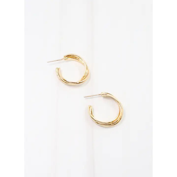 Caroline Hill Glover Hoop Earring Gold