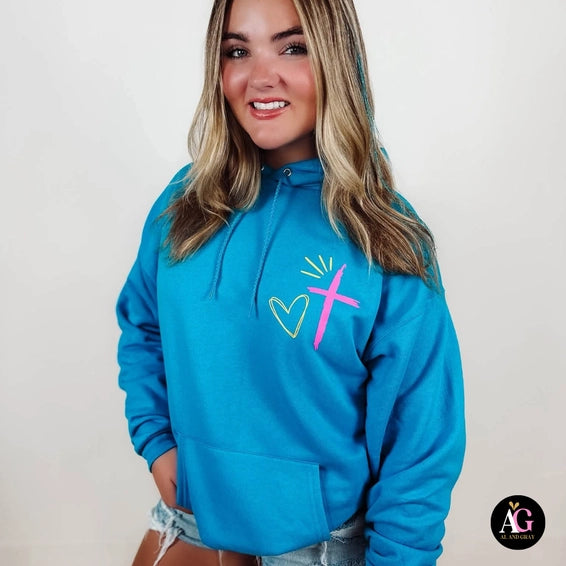 Women's Teal God's Got My Back Sweatshirt