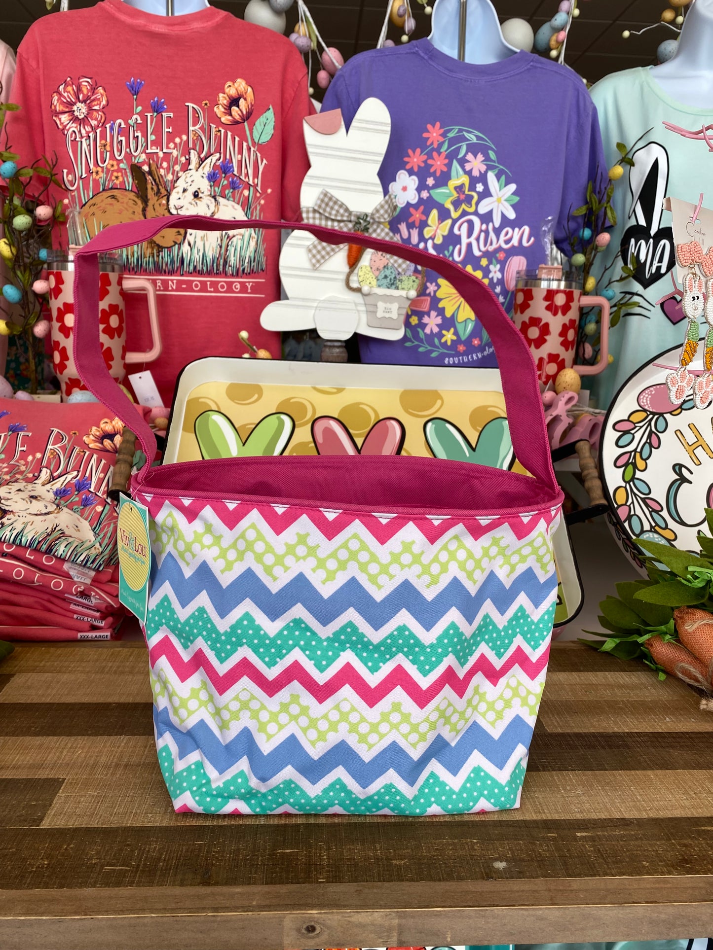 Viv & Lou Chevron Easter Bucket