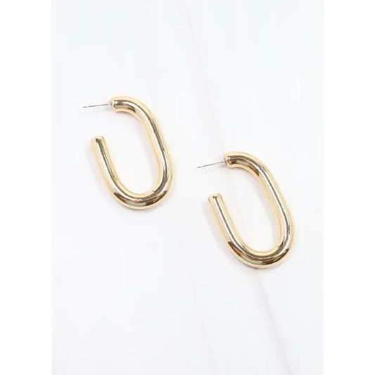 Caroline Hill Irina Hoop Earring Gold