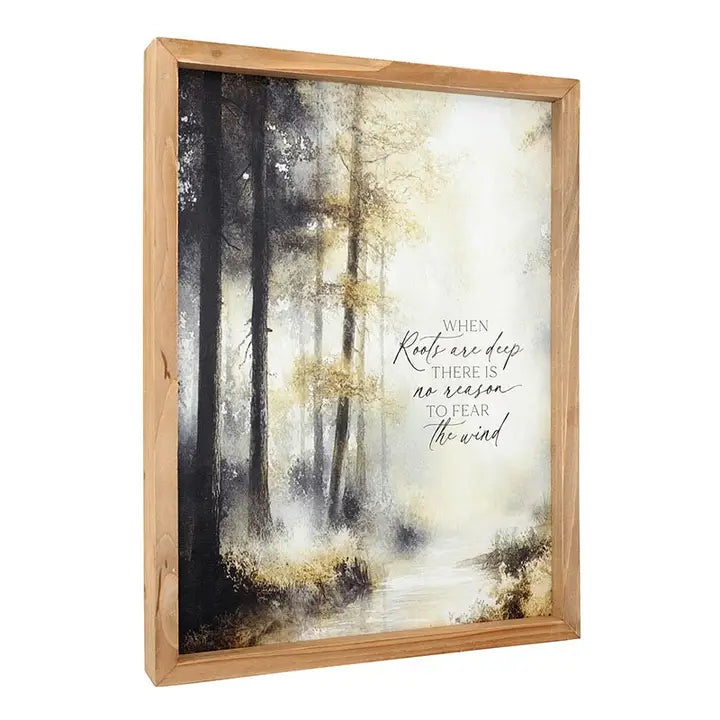 It Is Well with My Soul Framed Linen - When Roots Are Deep