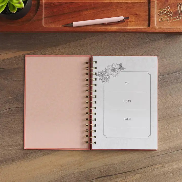 Journal Spiral Pink Floral I Know the Plans Jer. 29:11