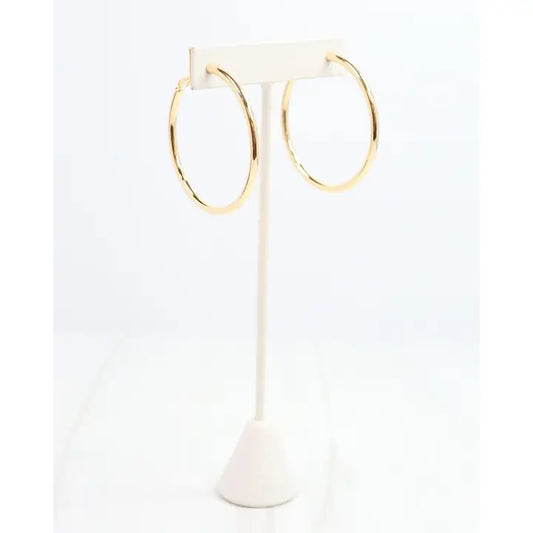 Caroline Hill Lucille Hoop Earring Shiny Gold