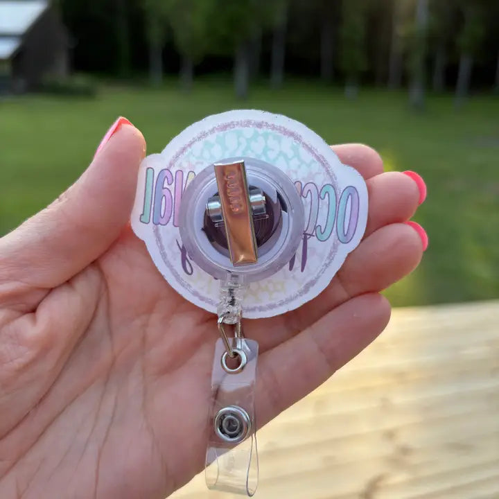 Pastel Occupational Therapy Badge Reel