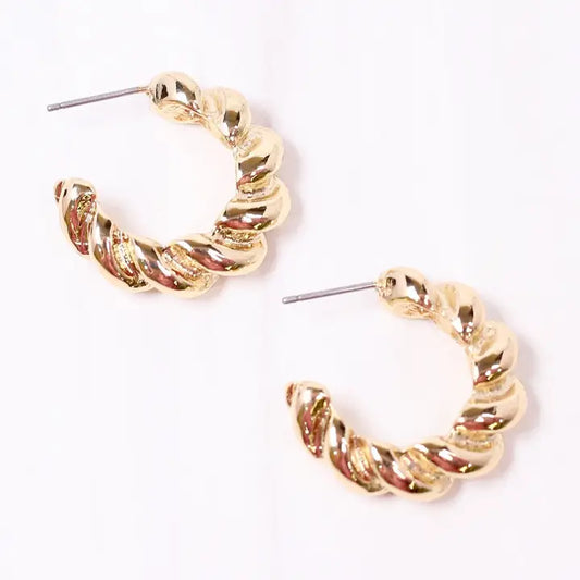 Caroline Hill Ralston Twisted Hoop Earring Gold