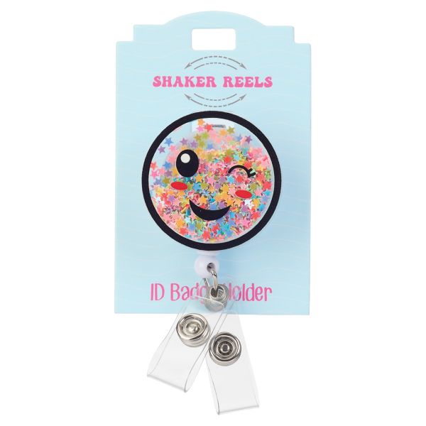 Shaker Reels Smiley Face Badge Reel
