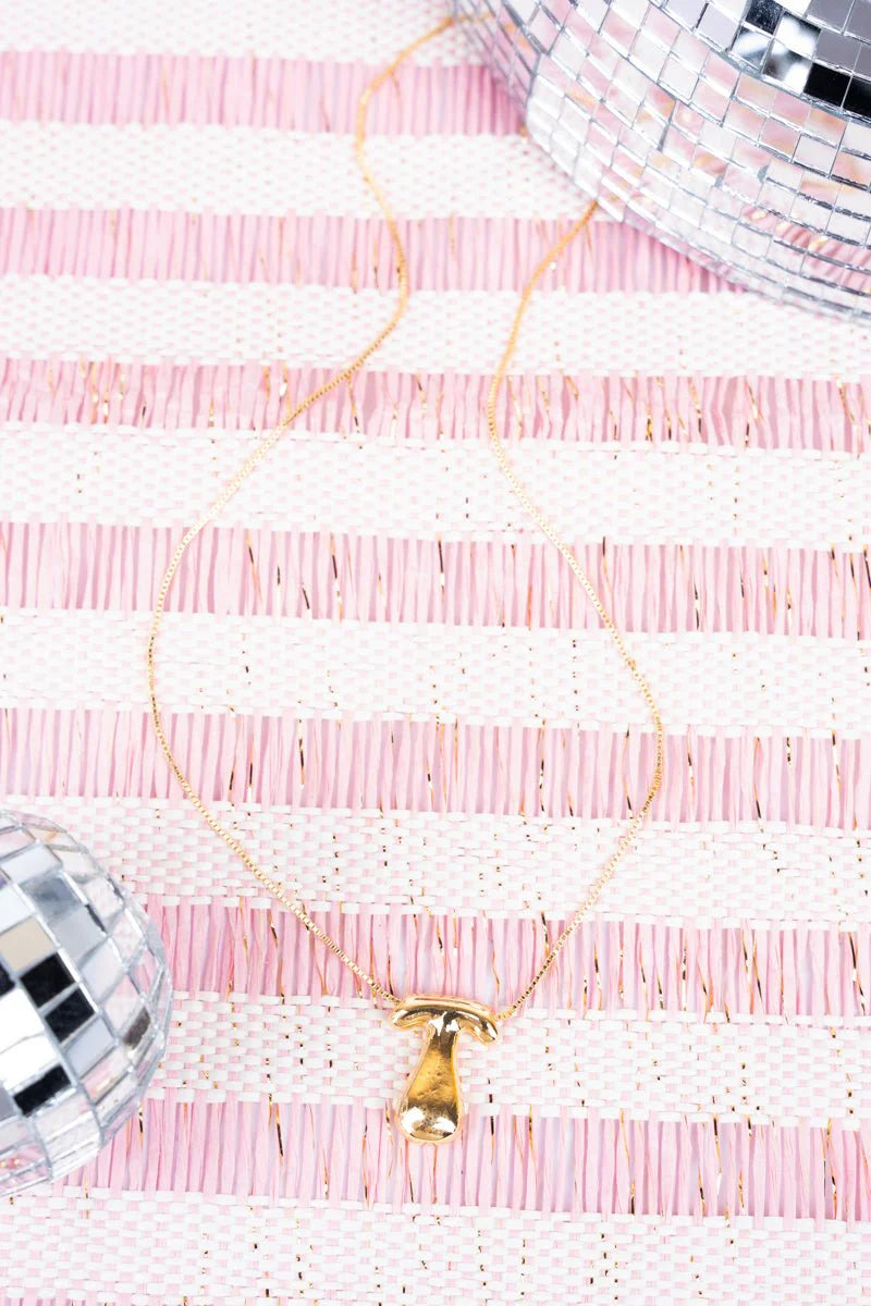 Crystal Avenue Goldtone Bubble Initial 'T' Necklace