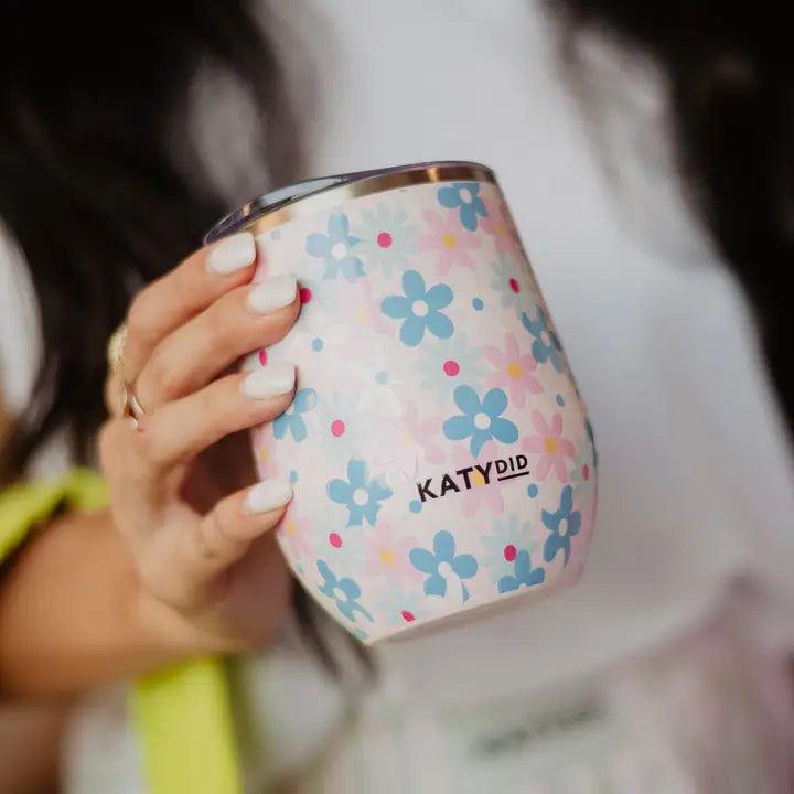 Katydid Dainty Florals Wine Tumbler Cup
