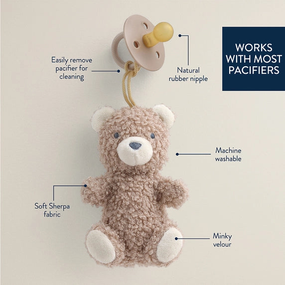 Bitzy Pal Natural Rubber Pacifier & Plush Bear