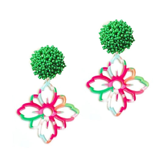 Viv & Lou Tootie Fruity Acrylic Flower Earrings