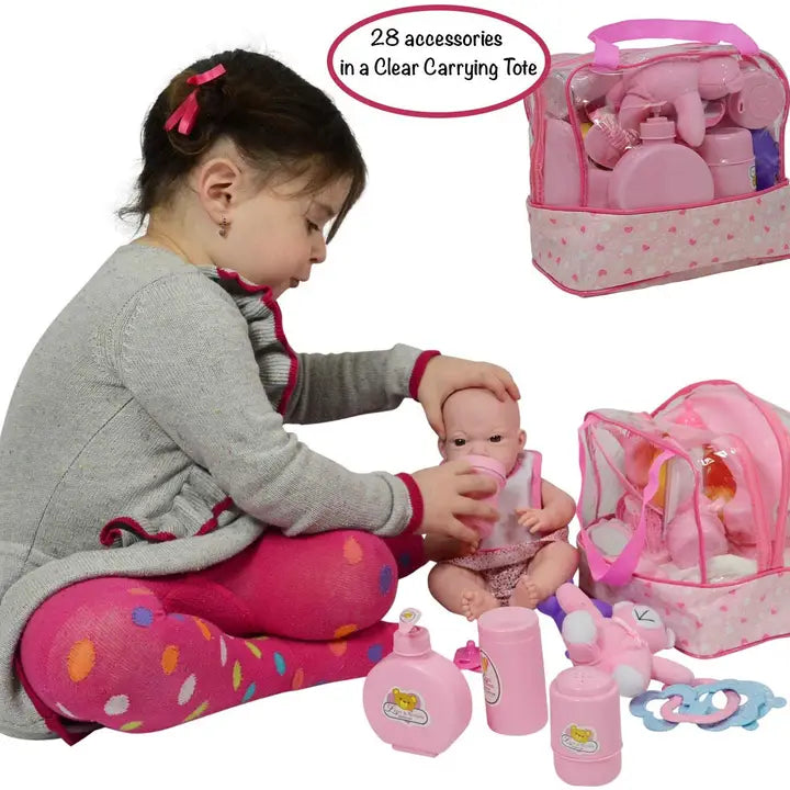 Feeding Set Includes Set of Diapers and 2 Magic Bottles