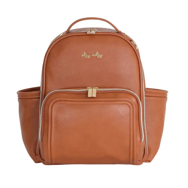 Itzy Ritzy Cognac Mini PLUS Backpack Diaper Bag