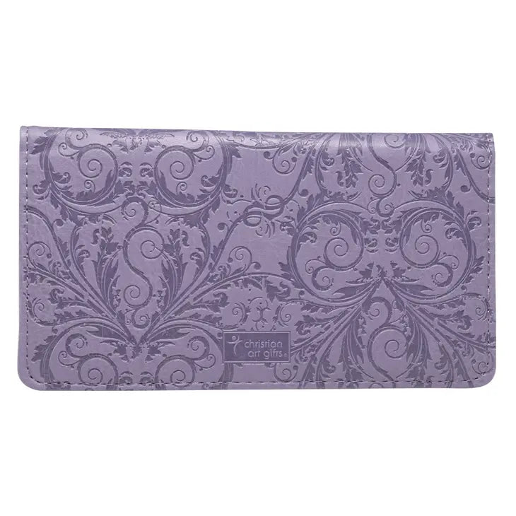 Checkbook Wallet Purple, Be Still Ps. 46:10
