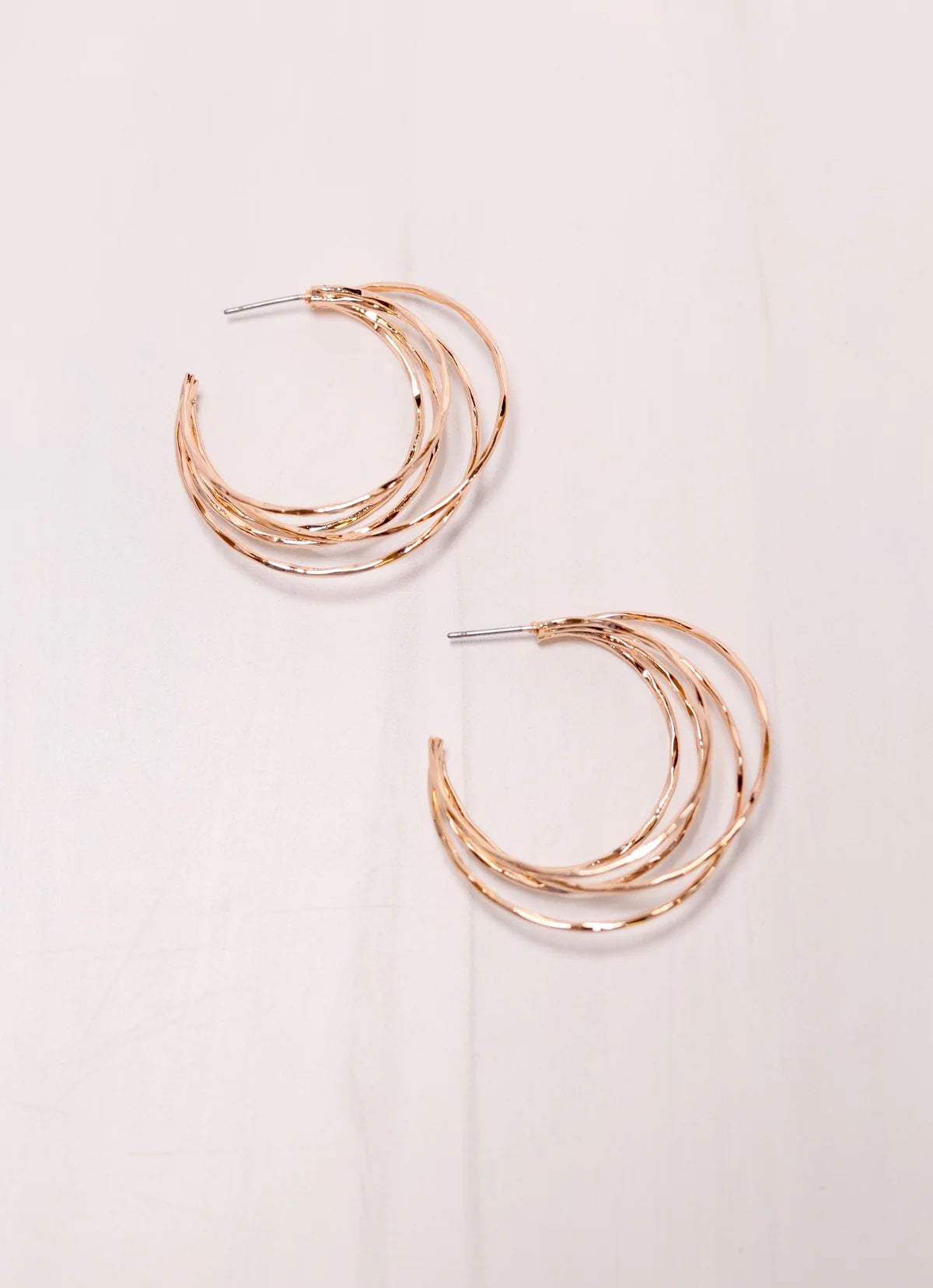 Caroline Hill Gold Beechwood Hoop Earrings